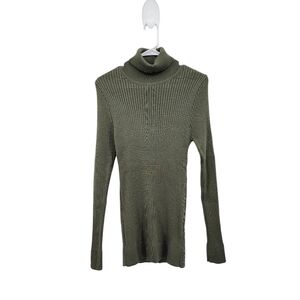 LCR Black Edition Men's Cotton Blend Turtleneck Rib Knit Fitted Sweater - M